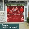 thumbnail image 4 of 7' x 8' Timeless Red and White Ornaments Christmas Single Garage Door Banner - Elegant Holiday Décor, 4 of 5