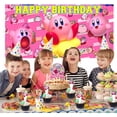 thumbnail image 5 of Kirby Star Party Supplies Birthday Decorations Plates Banner Kids Cake Toppers Set Decor, 5 of 8