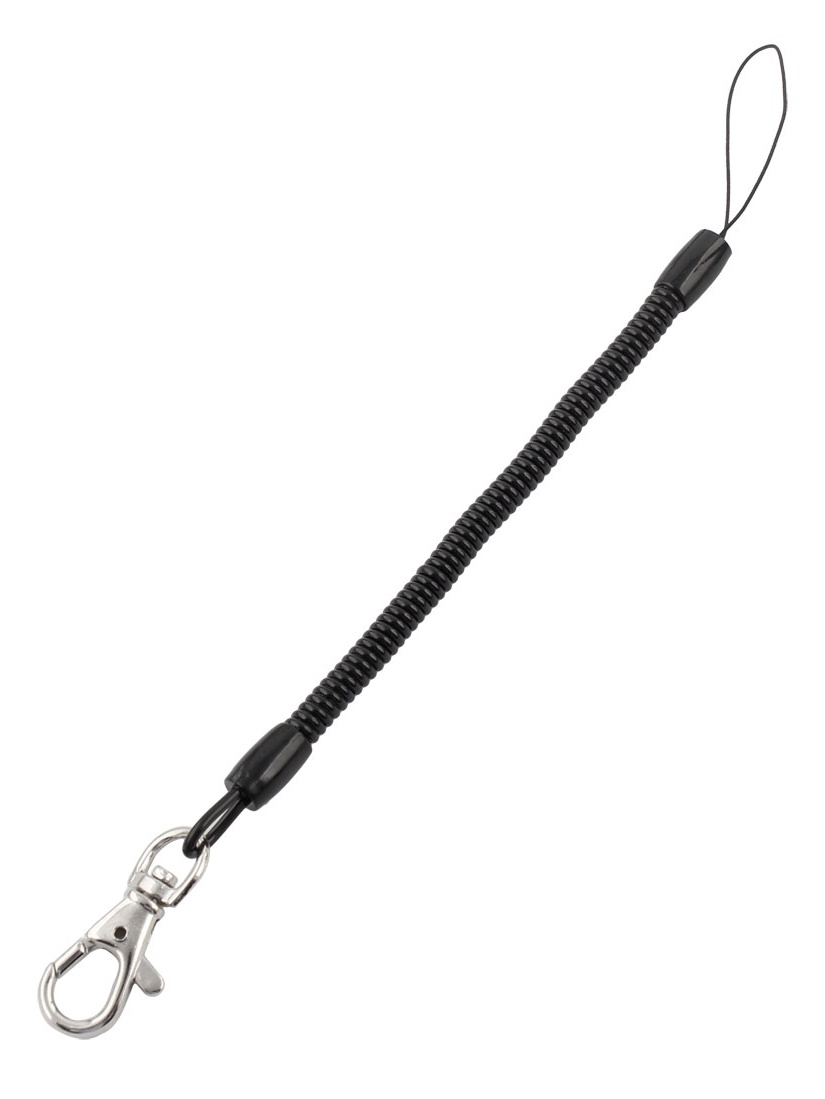 Plastic Spiral Key Buckle Lanyard Stretchy Cord Spring Elastic Keychain