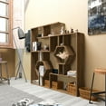 thumbnail image 3 of Tamara Geometric Open Shelves Bookcase, Walnut, 3 of 6