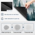 thumbnail image 6 of Green Forest Dish Drying Mats for Kitchen Counter, Misty Pine Trees Foggy Green Trees Absorbent Coffee Bar Mat with Non-slip Rubber Backed Quick Drying Dish Rack Pad 16"x24", 6 of 9