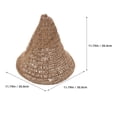 thumbnail image 2 of BRIGHTFUFU Woven Cotton Hemp Rope Lampshade Boho Pendant Light Cover Rustic Khaki Ceiling Shade, 2 of 8