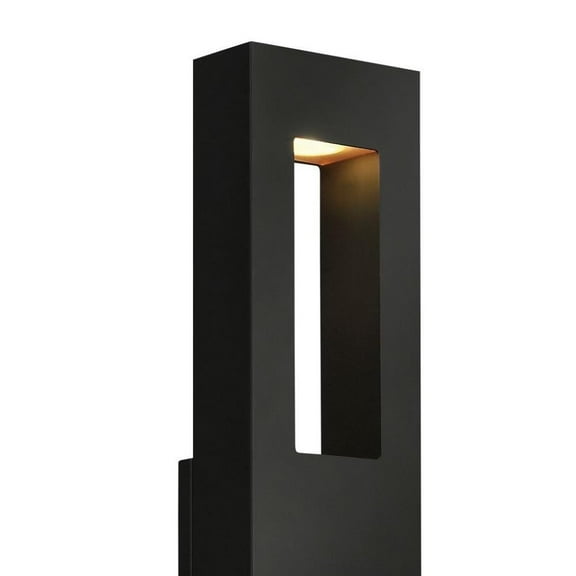 2 Light Medium Outdoor Wall Lantern in Modern Style 6 inches Wide By 16 inches High-Satin Black Finish-Gu10 Lamp Base Type Bailey Street Home