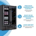 thumbnail image 4 of Newair, 24" Wine Cooler & Mini Fridge, Dual Zone, 18 Bottle/ 60 Can, 4 of 9