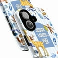 thumbnail image 2 of Combo 3 Faith Inspired Curious Monkey Phone Case Combo, Bible Verse & Jesus Loves You iPhone Cover Set, Whimsical Christian Artistic Protective Case for iPhone 16 15 14 13 12 11 Plus Pro Max Mini, 2 of 6