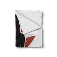 thumbnail image 2 of Yoga Soft Flannel Fleece Throw Blanket, Grunge Display Woman in Lotus Pose the Flower Backdrop Rejuvenation Namaste, Cozy Plush for Indoor and Outdoor Use, 60" x 80", Orange Black White, by Ambesonne, 2 of 6