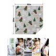 thumbnail image 4 of Grey Christmas Cloth Napkins Set of 4 Reusable Dinner Napkins, Winter Green Pine Tree Gold Snowflake Cocktail Napkin Washable Table Napkins for Wedding/Holiday Party/Baby Shower 20"x20", 4 of 7
