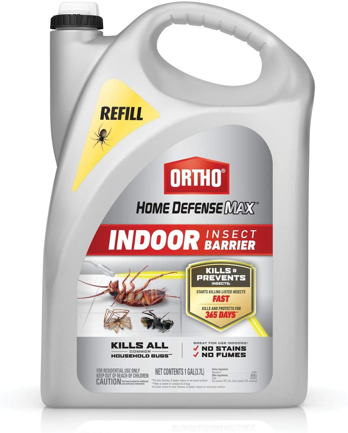 Ortho Home Defense Max Indoor Insect Barrier: Refill, Starts Killing Ants, Roaches, Spiders, Fleas and Ticks Fast, Use for Indoor Pest Control, ...