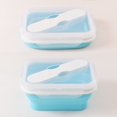 thumbnail image 4 of Fiambrera de silicona, caja Bento, contenedor de almacenamiento de alimentos plegable con tapa con Clip, 1 Uds. oso de fresa Electrónica, 4 of 5