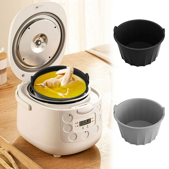Iumwxz Slow Cooker Liners Fit Fits Sizes 7.5in and Undert Oval Slow Cooker,Reusable & Leakproof Dishwasher Safe Cooking Liner for Fits Sizes 7.5in and Under C Black Silica Gel