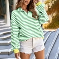 thumbnail image 5 of Mifsaly Quarter Zip Sweatshirt Women Striped Lapel Long Sleeve Oversized Sweatshirts Sport Y2K Fashion Pullover Tops 2025 Fall Winter Clothing, 5 of 6