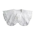thumbnail image 1 of Rongfmy Women Double Ruffle Fake Collar Detachable False Collar for Sweater Sweaters White, 1 of 9