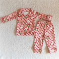 thumbnail image 1 of Conjunto de ropa de dormir de invierno para niños y niñas, conjunto de ropa de dormir con mangas Rojas, camisa de coche de árbol, pantalones con volantes, conjunto de pijamas, venta al por mayor, 1 of 2