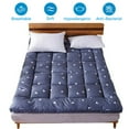 thumbnail image 5 of ANMINY Mattress Topper Full Bed Topper Pillow Top Mattress Topper for Back Pain Down Alternative Fill Quilted Fitted Protector, Blue Triangles, 5 of 6