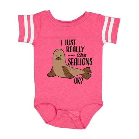 

Inktastic I Just Really Like Sea Lions Ok Gift Baby Boy or Baby Girl Bodysuit