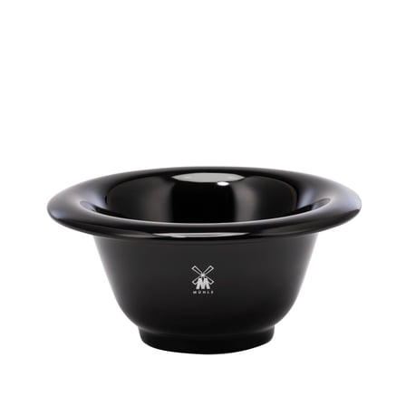 MÜHLE Black Porcelain Shaving Dish Bowl for Classic Wet Shaving