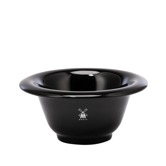 MÜHLE Black Porcelain Shaving Dish Bowl for Classic Wet Shaving