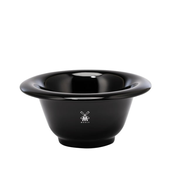 MHLE Plato de Afeitar de Porcelana Negra para Afeitado en Húmedo Clásico