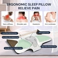 thumbnail image 4 of PEPWELL 2 in 1 Memory Foam Cervical Pillow for Neck Pain Relief, Ergonomic Contour Orthopedic Bed Pillow with Armrest & Ear Hole, Dual Heights, Neck Support for Side Back Stomach Sleepers, 4 of 10