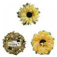 thumbnail image 6 of Artificial Sunflower Wreath for Front Door,Yellow Sunflower Daisy Wreath with Lovely Bee for Window Wall Hanging Decor Summer-Fall Wreaths Christmas Festival Wedding Indoor Outdoor Decor(13.78in), 6 of 7