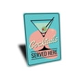 thumbnail image 3 of Cocktails Served Here Novelty Decor, Metal Wall Sign - 10x14 Inches, 3 of 4