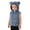 Blue, variant on Girls Hooded Vest Soft Design Zip Front Sleeveless Jacket For Indoor Outdoor Wear