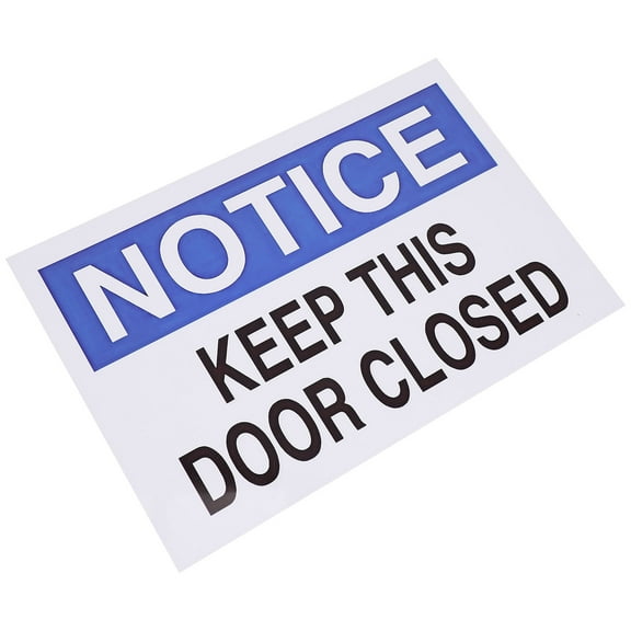 OFFIGAM Please Close The Door Sign Aluminum 1Pack