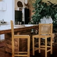 thumbnail image 3 of Teak Wood Maldives Outdoor Patio Barstool Chair, A-Grade Teak Wood, 3 of 5