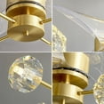 thumbnail image 5 of AFANQI Gold Sputnik Crystal Chandelier Fan, Low Profile Fandelier, Bladeless Ceiling Fan Light Kit for Living Room Bedroom, 5 of 12