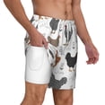 thumbnail image 2 of Balery Retro Rooster Mens Swim Trunks Swim Shorts for Men Quick Dry Inseam Beach Shorts with Compression Liner Pocket-X-Large, 2 of 9