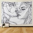 thumbnail image 4 of Tapiz de calavera The Kissing Lover Tapiz para colgar en la pared, alfombra（100*150）, 4 of 5
