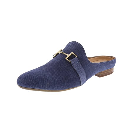 Aerosoles Women's Out Of Sight Suede Mid Blue Mules -