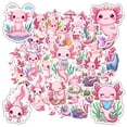 thumbnail image 3 of 35pcs-50pcs Colorful Axolotl Stickers Animal Cute Cartoon Stationery Stickers for Phone Laptop Suitcase, 3 of 9