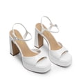 thumbnail image 3 of DREAM PAIRS Platform Heels for Women, Square Toe Chunky High Heels Ankle Strap Sandals for Wedding Party Formal Event, 3 of 9