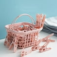 thumbnail image 5 of BSJJY 30Pcs Colorful Plastic Clothespins with Basket, Clothes Pins with Springs Clothes Drying Line Pegs, Heavy Duty Laundry Clothes Pins, Rust Resistant for Line Drying Laundry (Pink), 5 of 6