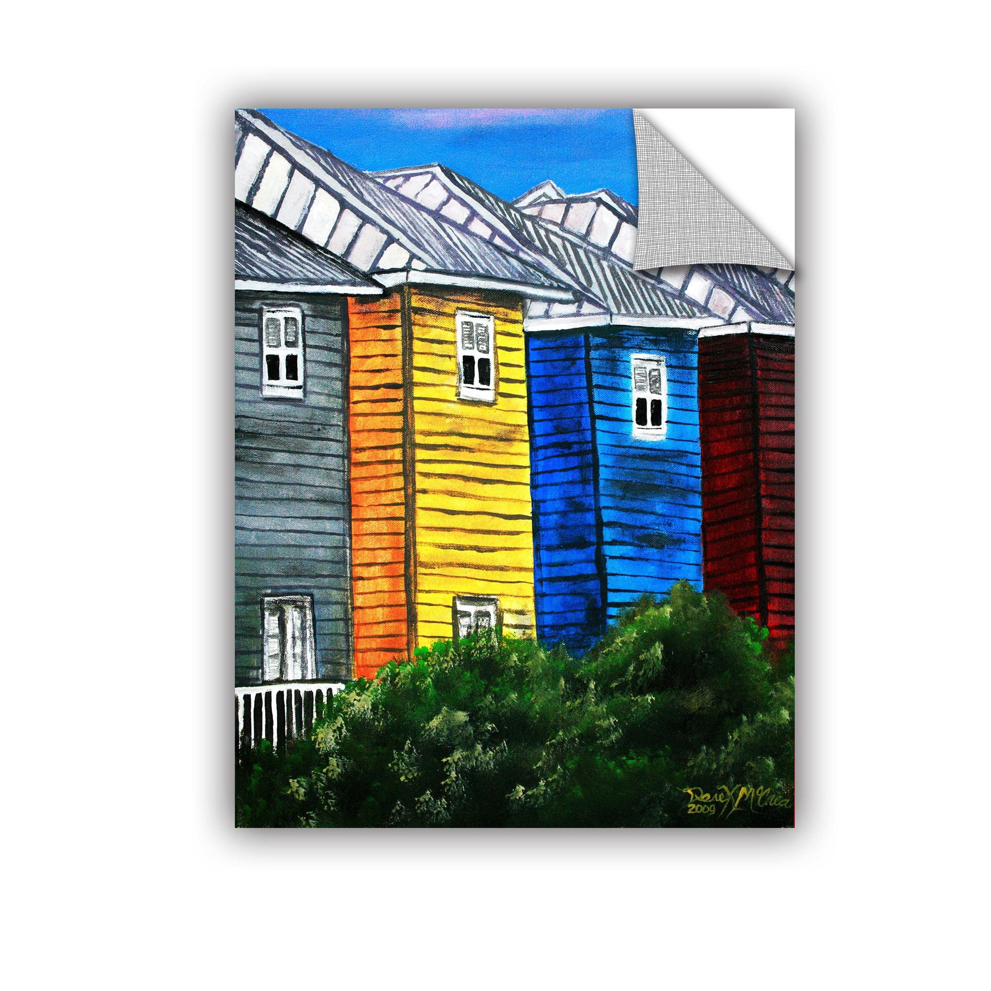 ArtAppealz Derek Mccrea "Beach Houses" Removable Wall Art