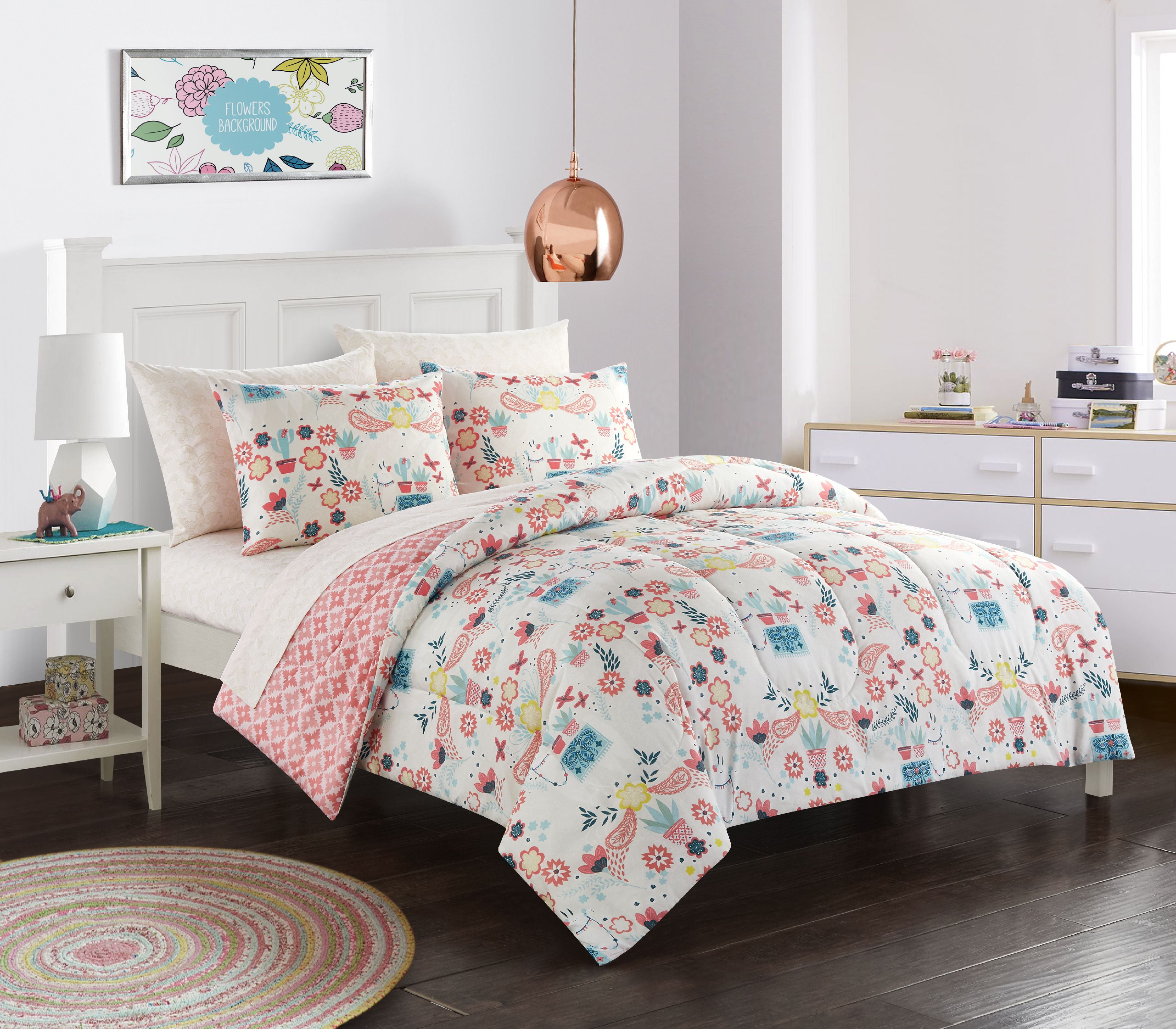 American Toddler Kids Llama Toddler Bedding Set - Walmart ...