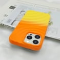 thumbnail image 4 of Compatible with iPhone 14 Pro Max Phone Case Girls Cute Gradient Bicolor Crimp Wave Pattern Soft Silicone Shockproof Camera Protective Back Cover Slim Phone Case for Women - Orange Yellow, 4 of 13