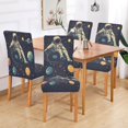 thumbnail image 2 of Yayeee 4 Pack Dining Chair Covers Stretch Parson Chairs Slipcovers Seat Protector, Astronaut Space, 2 of 6