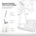 thumbnail image 3 of Zimtown Porch Swing with Cup Holder and Chains,Hanging Chair Outdoor Bench Tree Swing Pine Wood,Heavy Duty 880lbs,Oversized,White, 3 of 7