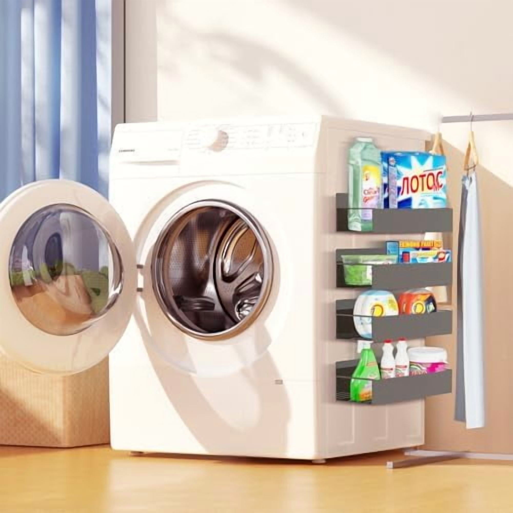 Magnetic Spice Rack for Refrigerator Magnetic Shelves Storage Seasoning Organizer for Fridge(4pack-Bronze)
