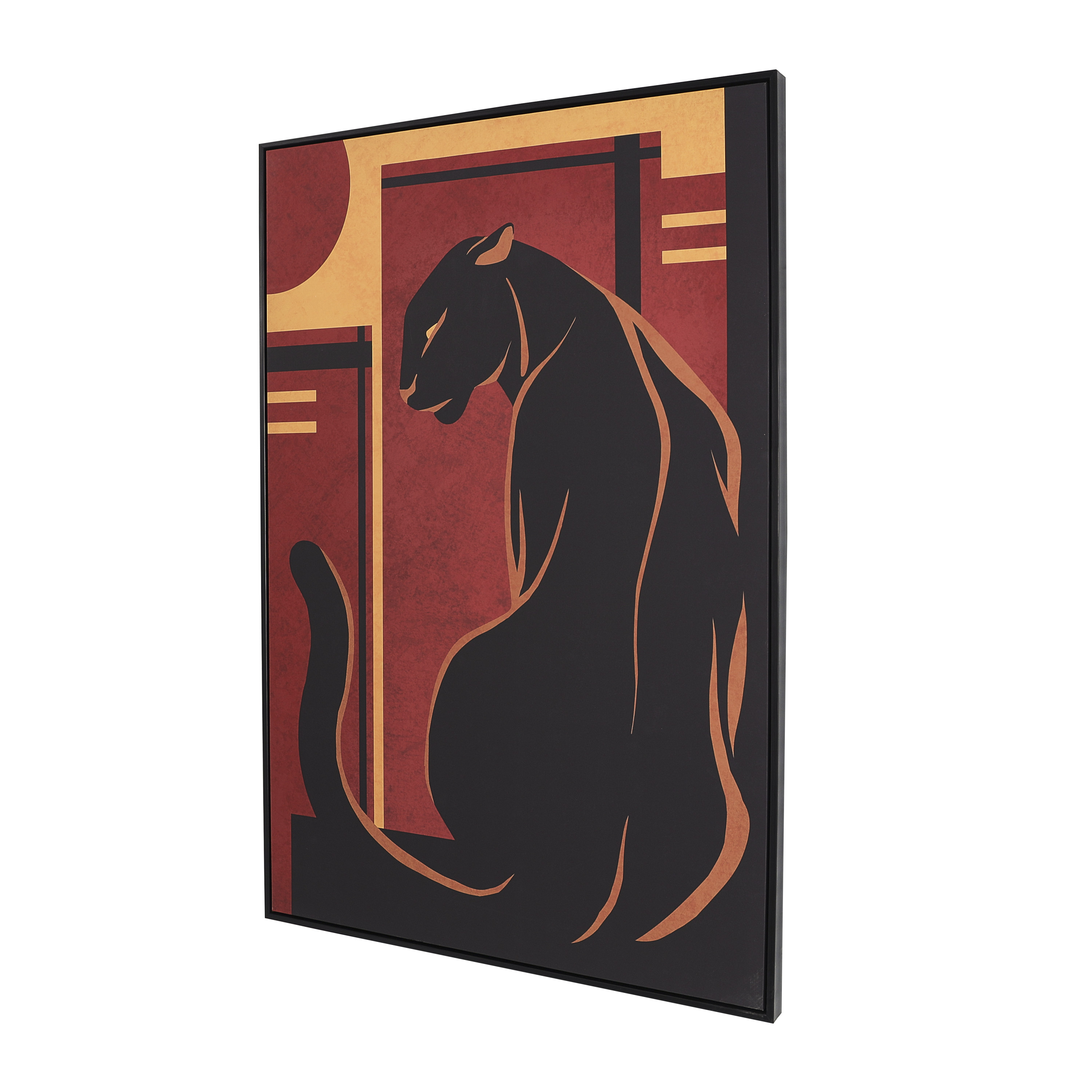 33" x 49" Leopard Framed Wall Art, by DecMode