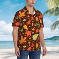 thumbnail image 3 of Disketp Hawaiian Shirts For Men,Autumn Leaves Print Mens Casual Short Sleeve Button Down Shirts Beach Shirt, 3 of 7