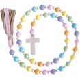 thumbnail image 1 of CIMAXIC easter Easter Wooden Bead String Hanging Tassel Bead String Party Cross Pendant Beads String,45.67"X0.63"X0.63", 1 of 4