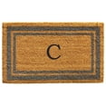 thumbnail image 1 of Calloway Mills 153022436D 24 x 36 in. Periwinkle Border Monogram Rectangular Doormat, Natural - Letter D, 1 of 1