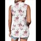 thumbnail image 2 of Camisas Casuales de Verano para Mujer, con Cuello Redondo y Mangas , Blancas con Flores Rojas, Talla S, 2 of 7