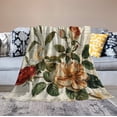 thumbnail image 6 of Vintage Elegant Rustic Floral Botanical French Decorative Flannel Blanket 50"x60" Shabby Chic Farmhouse Plush And Warm Fleece Blanket for Bed Sofa Couch Throw Blanket, 6 of 8
