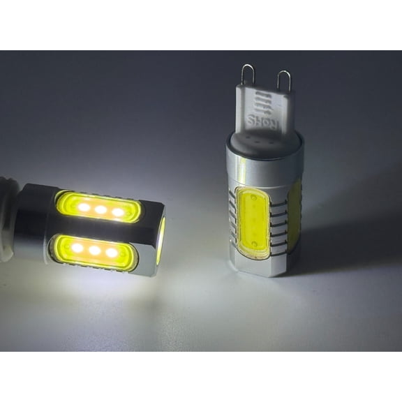 Rebaydo 2pcs G9 Male 9mm 3 Watt MCOB LED Bulb 90-265 VAC (Color:White 6000K;)