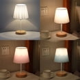 thumbnail image 3 of AMERTEER USB Bedside Lamp LED Bedside Light Industrial Table Lamp Table Light Push Button Switchs for Bedroom Liing Room Solid Wood Base, 3 of 11