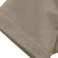 thumbnail image 6 of CPNG Girls and Boys 2 Piece Short Set Kids Summer Outfit Solid Color Short Sleeve T-shirt Elastic Waist Shorts Set(Khaki,18-24 Months), 6 of 7